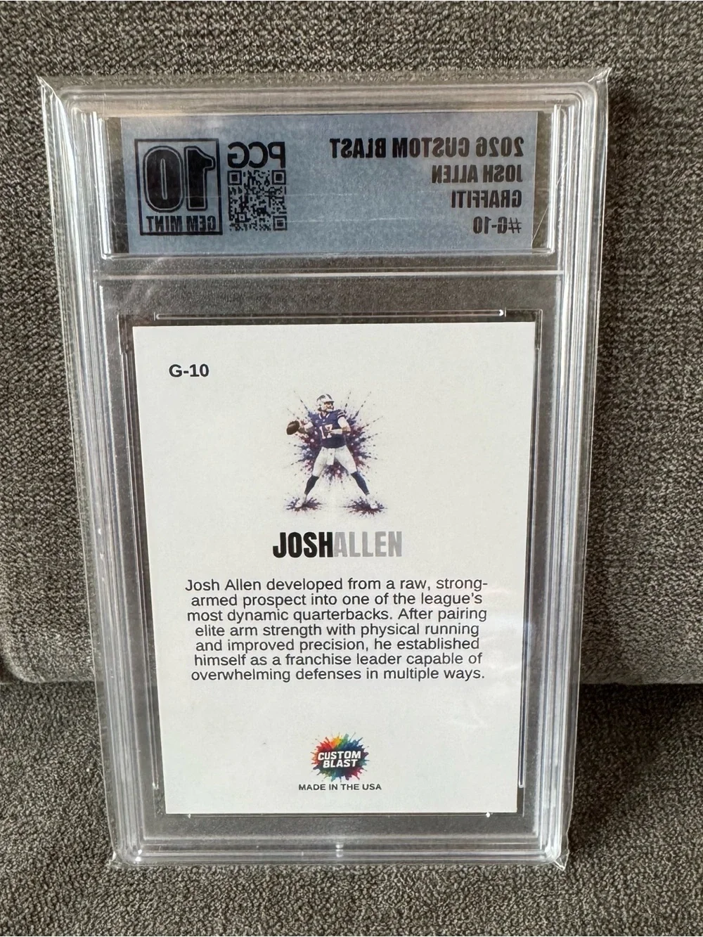 Josh Allen - Custom Blast Graffiti #G-10 PCG 10 Gem Mint